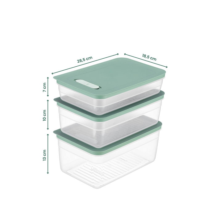 Hermia Juego de Cajas de Almacenaje HK3LU Verde Hermia Juego de Cajas de Almacenaje HK3LU Verde
